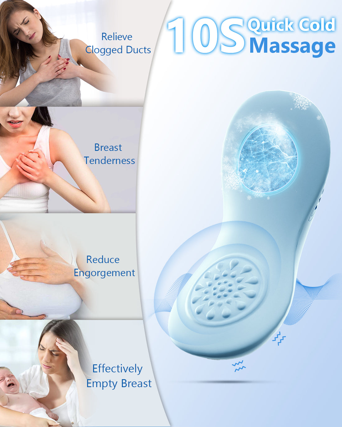 3 in1 Lactation Massager(warm+cold+vibrate) F8