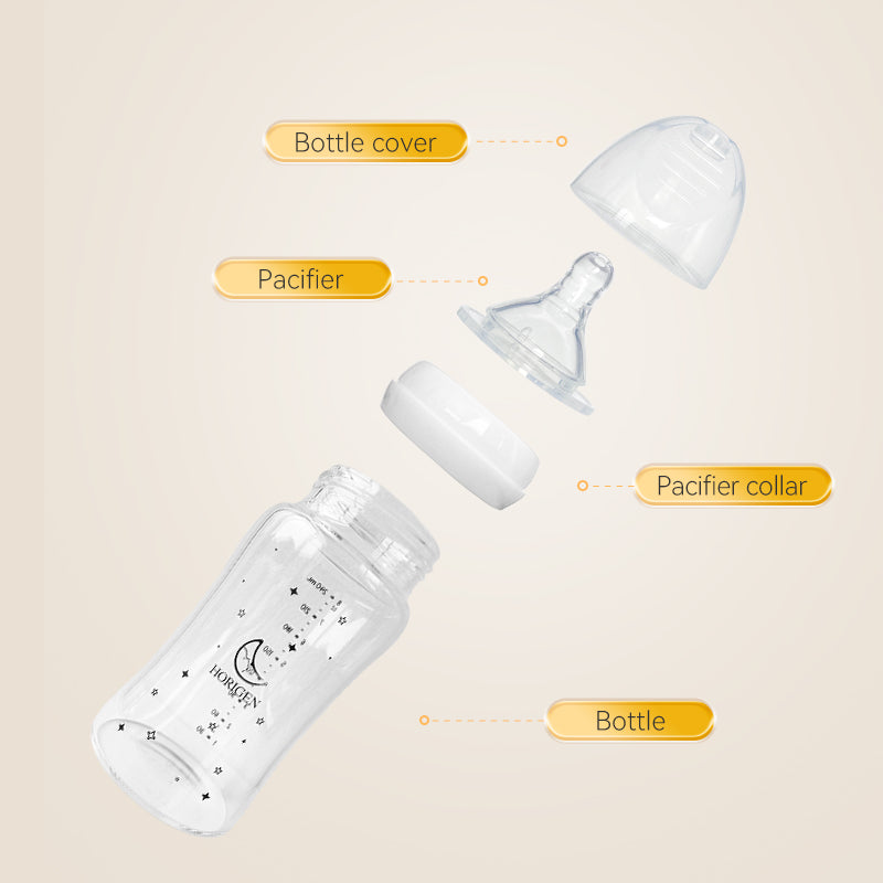 Borosilicate Glass Baby Milk Feeding Bottle