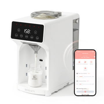 HORIGEN Automatic Baby Formula Maker with App Control, Smart Formula Dispenser with Instant Heating, Adjustable Temperature & Volume, BPA-Free Baby Formula Machine for Night Feeding, White